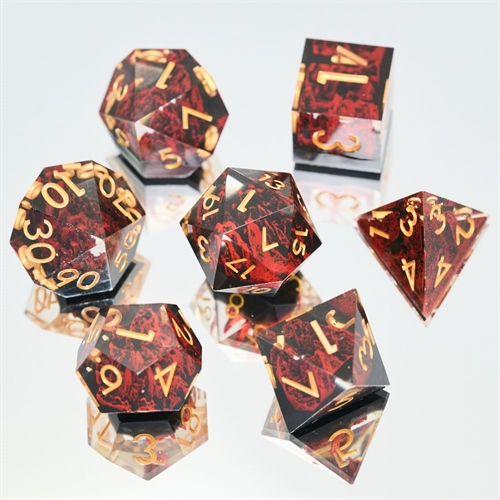 Stone Mountain Resin Sharp Edge - Red - Rollespilsterninger - Epic Dwarf Dice
